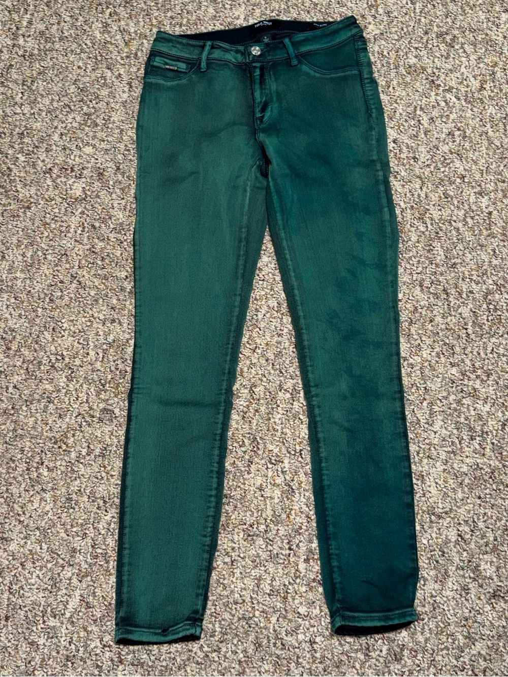 Juniors size 6 Nine West Dark Green‎ Skinny Jeggings leggings